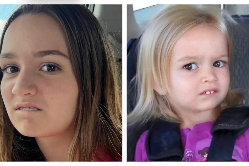 Chloe Clem y su icónica expresión convertida en meme. Foto: Instagram @chloeclem.