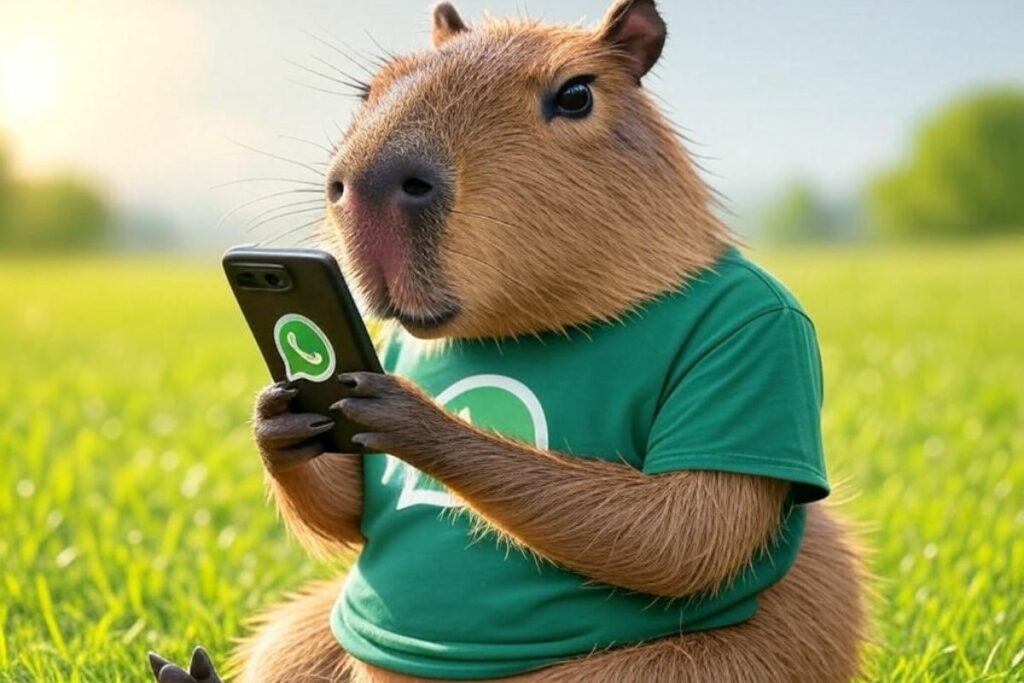 Así puedes poner un capibara como ícono en WhatsApp. Foto: Grok.