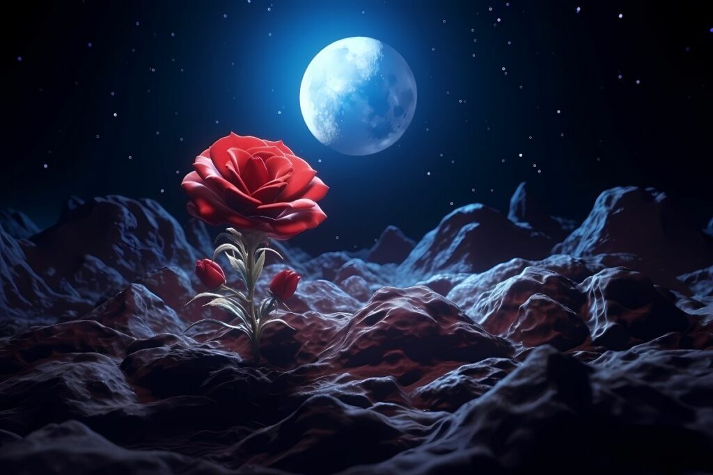 El plenilunio de mayo se conoce como “Luna de flores” por su asociación con el florecimiento primaveral. Foto: Freepik.