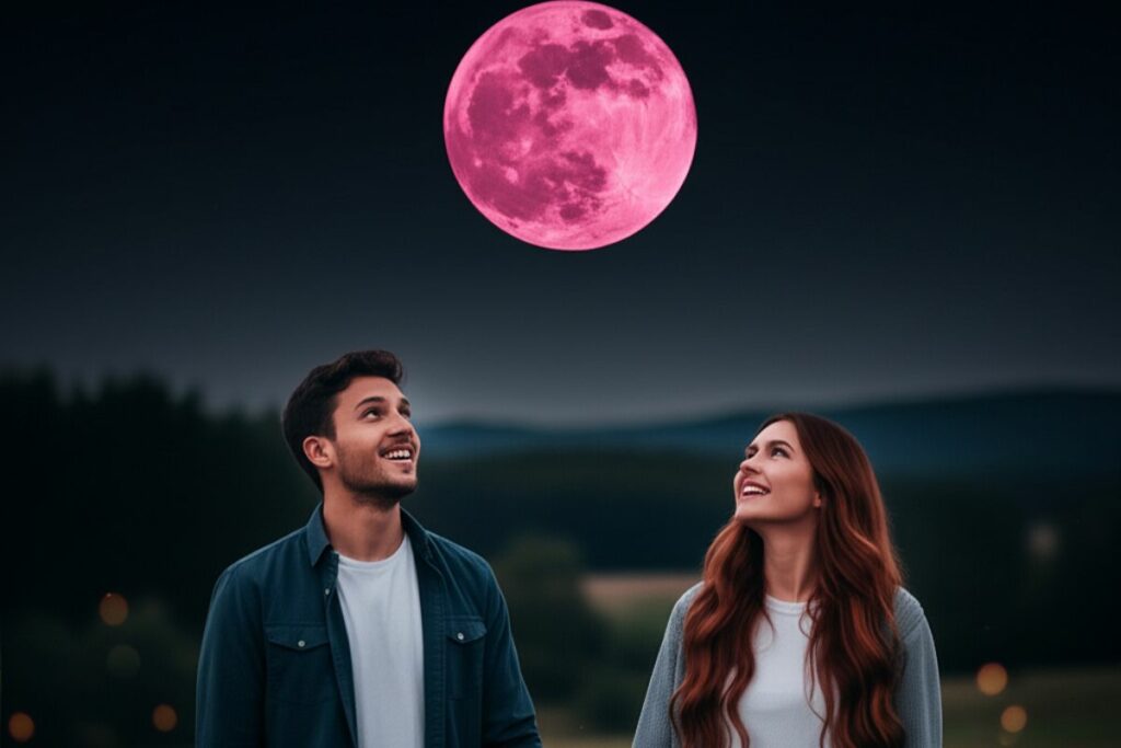 La Luna de Fresa debe su nombre a antiguas culturas (imagen referencial). Foto: Gemini.