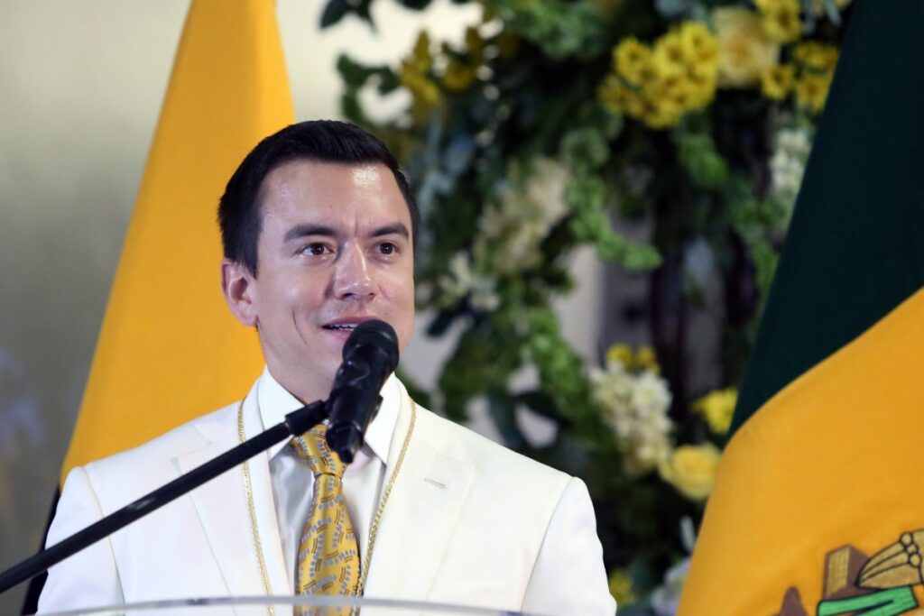 Daniel Noboa, presidente de la República.