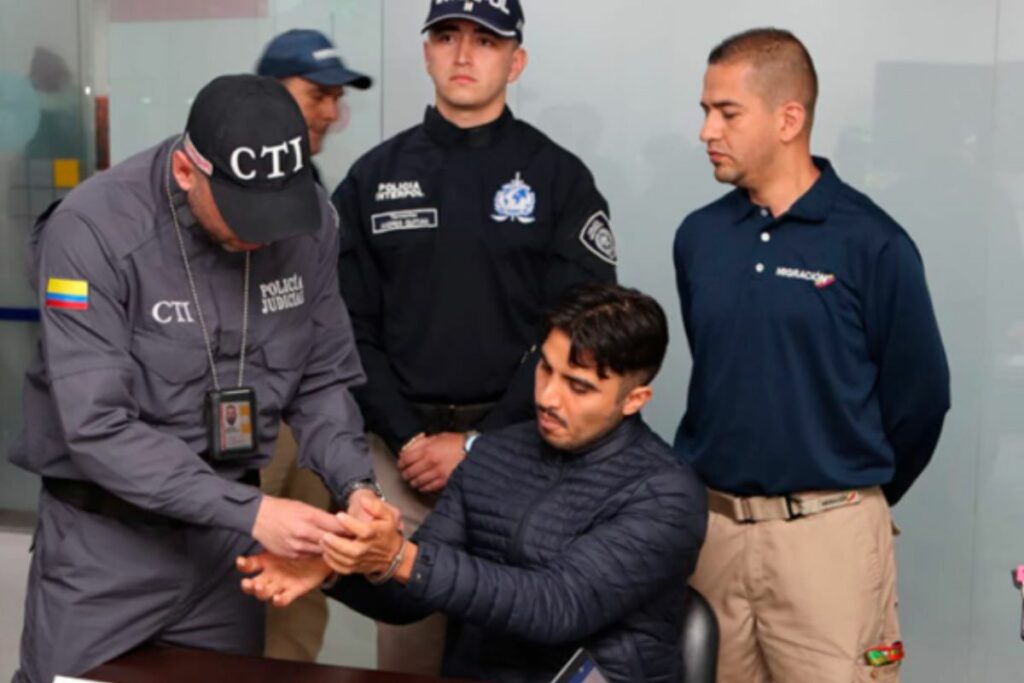 Germán Cáceres se escondió en Colombia tras asesinar a María Belén Bernal. Foto: Migración Colombia