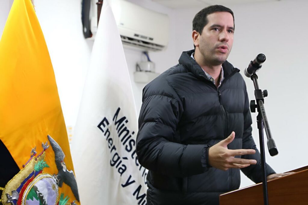 Roberto Luque, ministro encargado de Energía durante su intervención. Foto: X Ministerio de Energía y Minas