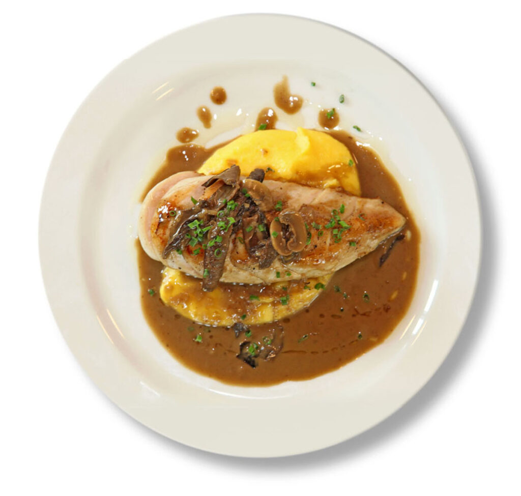 Pollo con champiñones