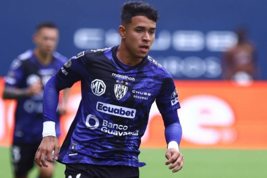 Kendry Páez anotó el gol del triunfo en el partido entre Independiente del Valle y Deportivo Cuenca por la Liga Pro 2023. Foto: X @IDV_EC.