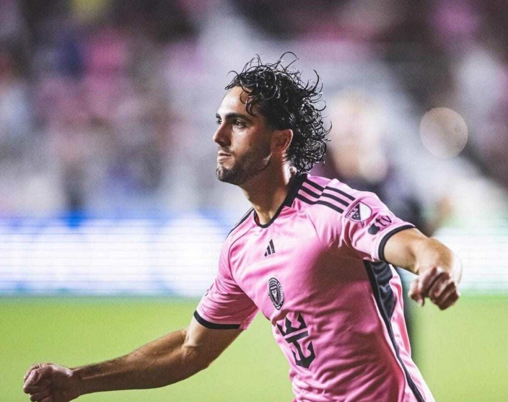 Leonardo Campana celebra su gol con el Inter de Miami ante el DC United.