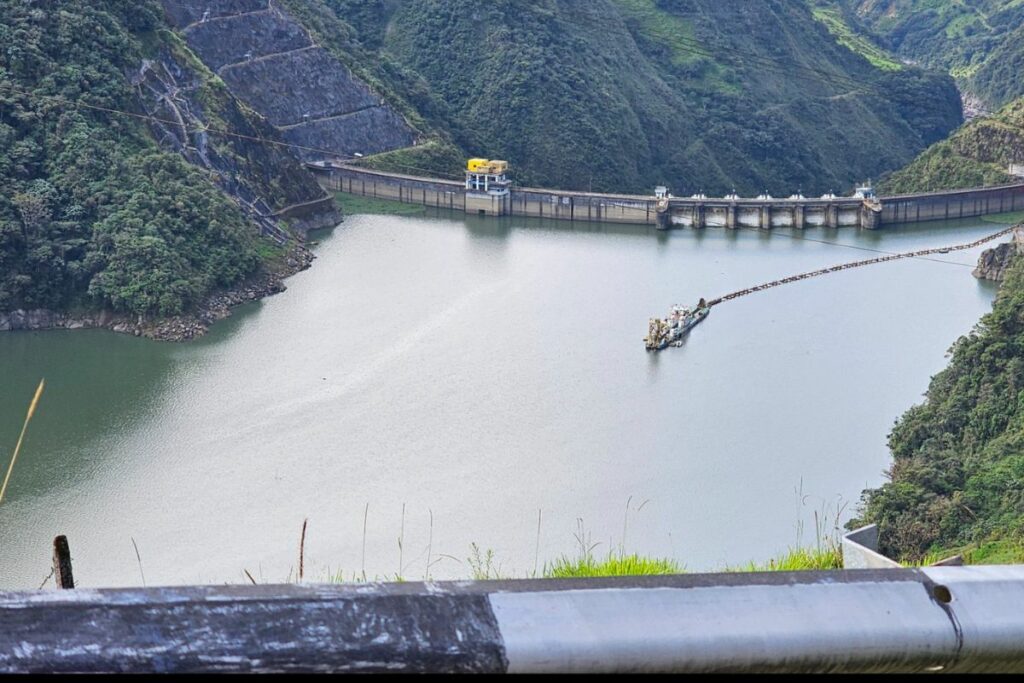 El embalse de Amaluza de la Central Paute está a cinco metros de su nivel máximo. Cortesía