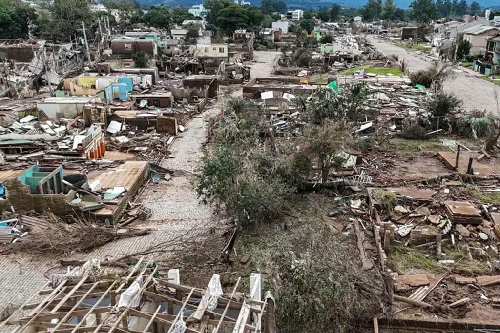 Las inundaciones han afectado gravemente a Porto Alegre. Foto: EFE