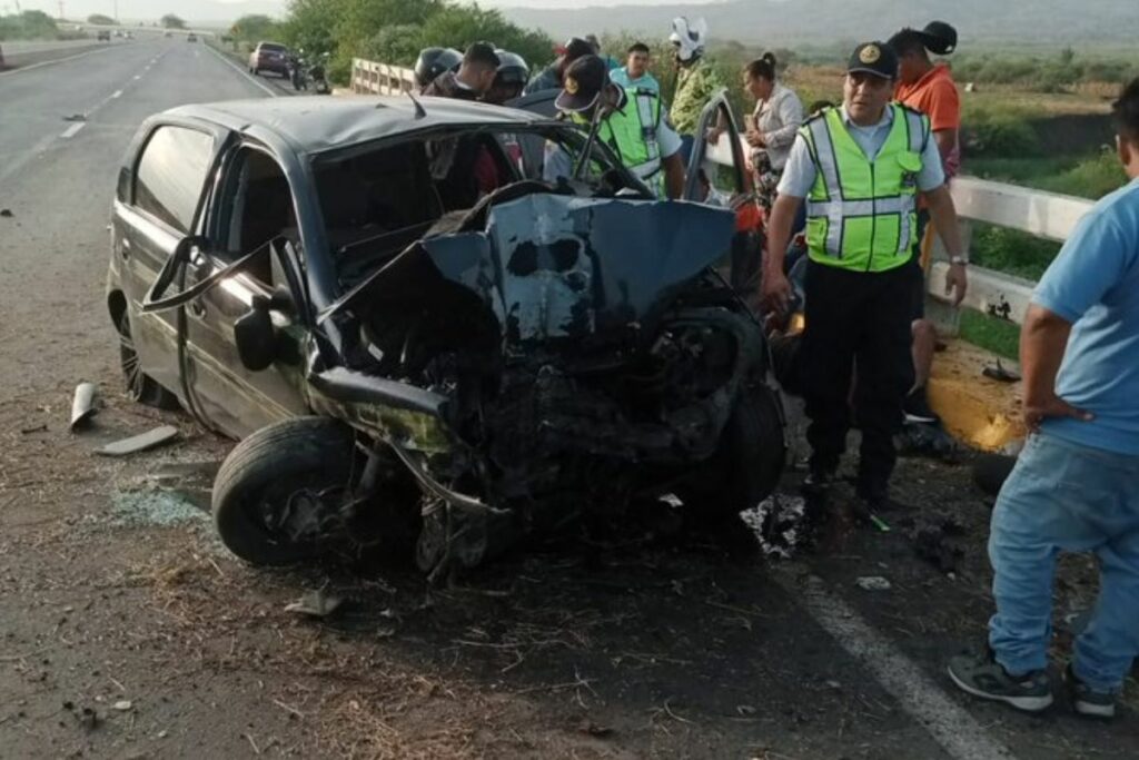 El siniestro de tránsito ocurrió a las 06:56. Foto: Cortesía