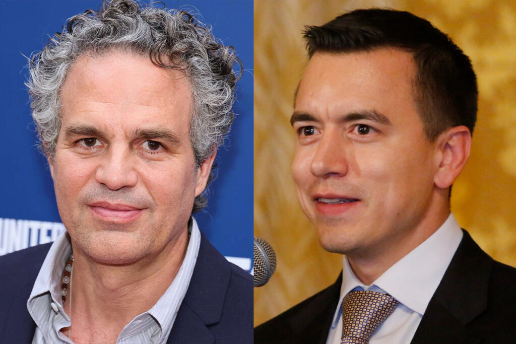 Daniel Noboa y Mark Ruffalo. Foto: Cortesía
