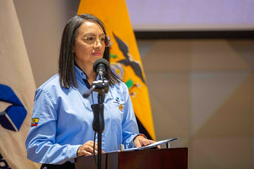 Marcela Reinoso ocupó la gerencia de Petroecuador desde el 8 de enero de 2024 y fue designada por la exministra de Energía Andrea Arrobo. Foto: Petroecuador