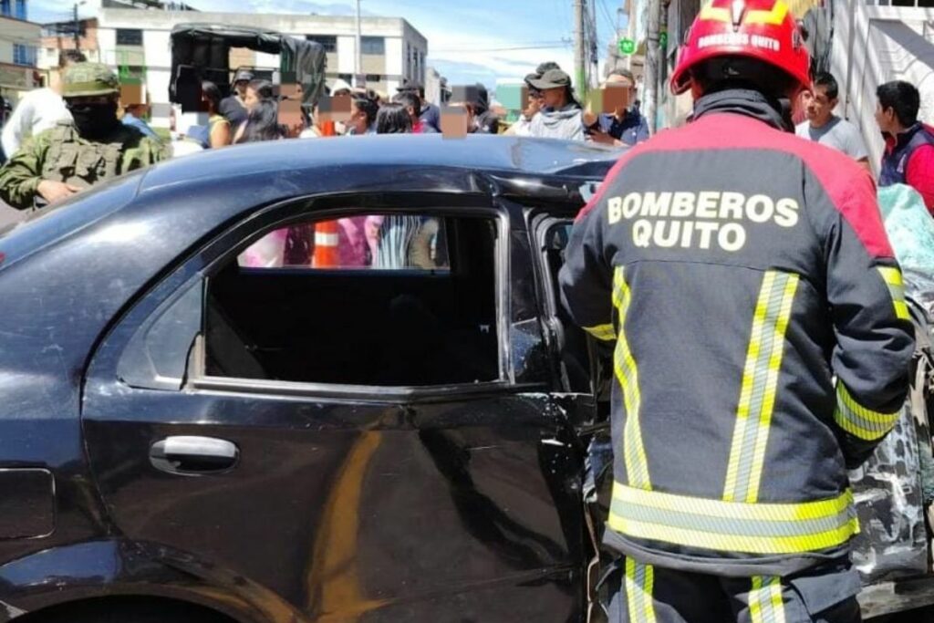El siniestro que ocurrió en Chillogallo dejó como resultado dos heridos.