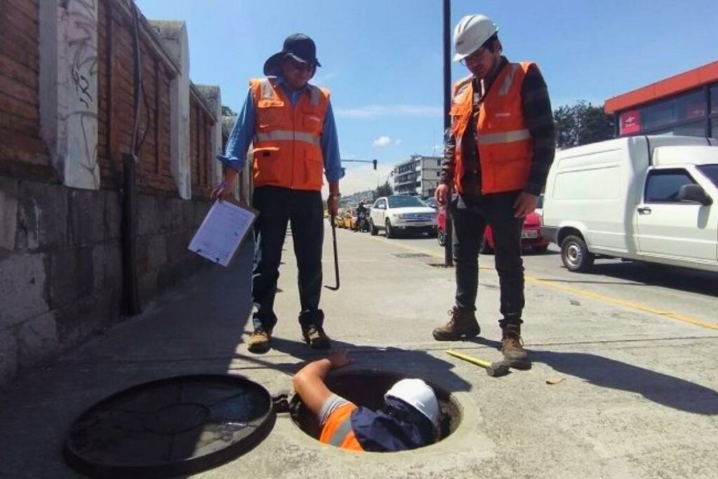 Los trabajos se realizan en la avenida Cristóbal Colón