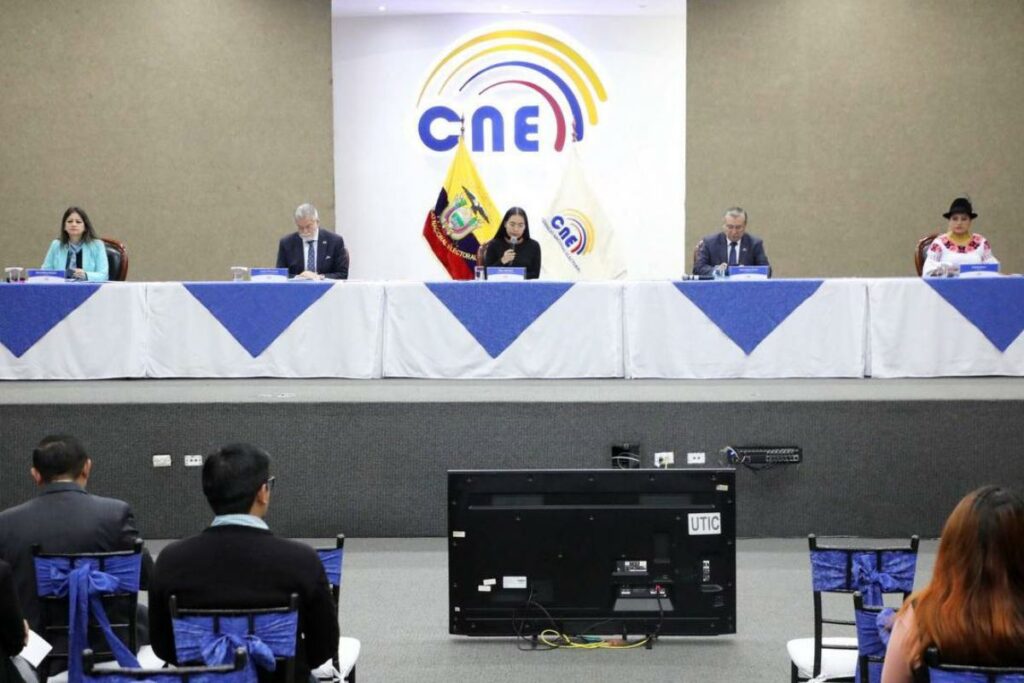 El Pleno del CNE sesionó vía telemática para definir los observadores de las elecciones 2025, este lunes 12 de agosto de 2024.