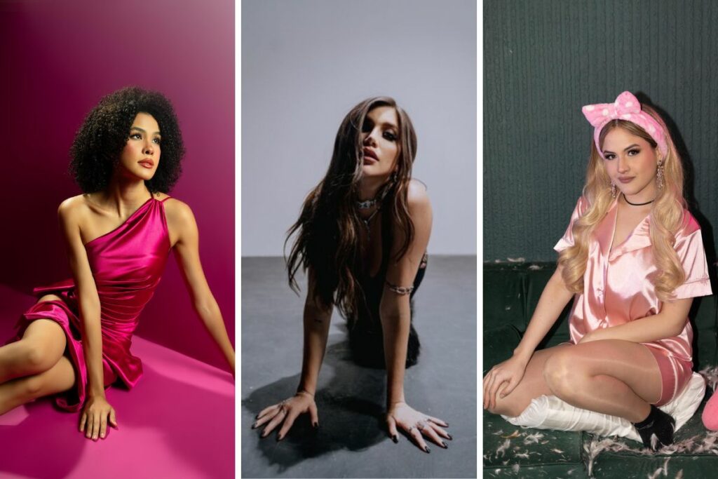 La cantantes ecuatorianas Yilda Banchón, Naíza y Mar Rendón. Fotos: Cortesía