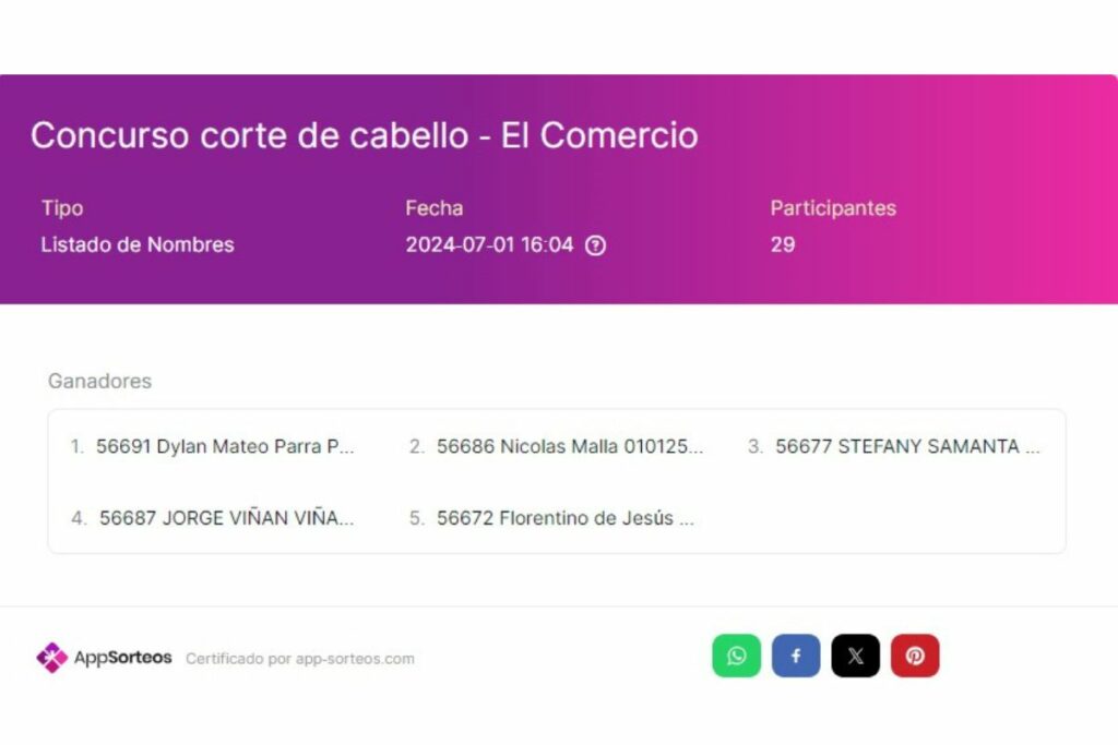 Ganadores del sorteo 'De padres a papitos'. Foto: screenshot
