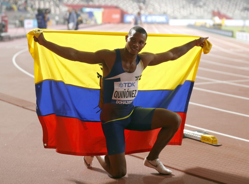 Álex Quiñónez dutante los Juegos Olímpicos de Lonres 2012.