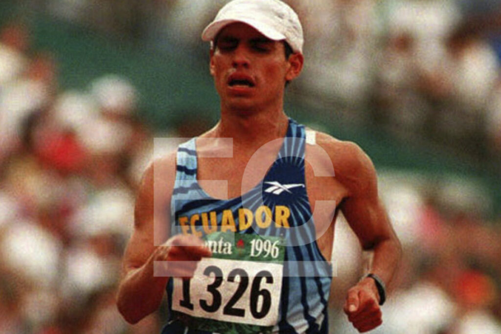 Jefferson Pérez en los Juegos Olímpicos Atlanta 1996.