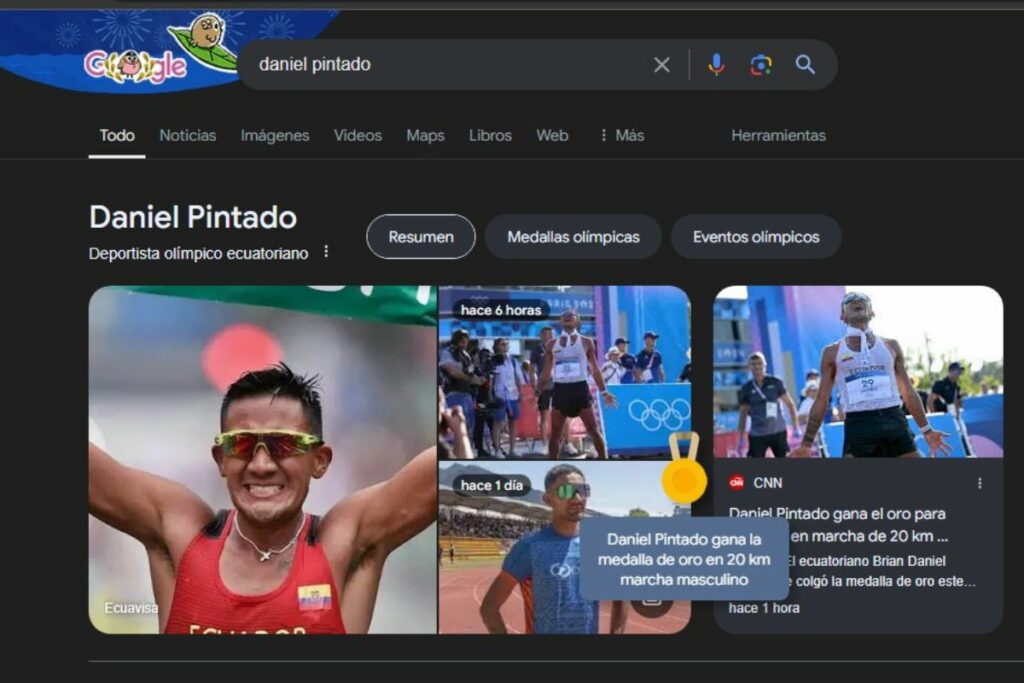 Google rinde homenaje a Daniel Pintado con una animación especial. Foto: Captura de pantalla.