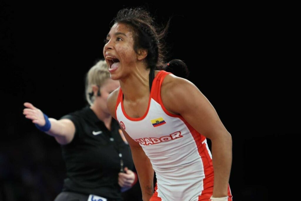 Lucía 'la Tigra' Yépez tras vencer en los Juegos Olímpicos de París 2024.