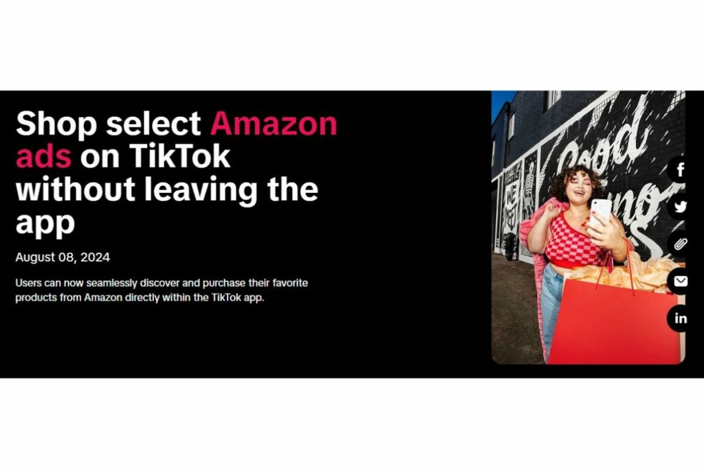 El anuncio de la nueva alianza ya se está comunicando en las redes sociales de las compañías involucradas. Foto: www.tiktok.com.