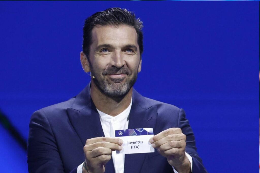 El italiano Gianluigi Buffon durante el sorteo de la Champions League el 29 de agosto del 2024.