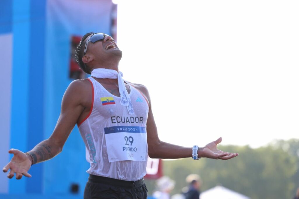 El ecuatoriano Daniel Pintado tras ganar su medalla olímpica