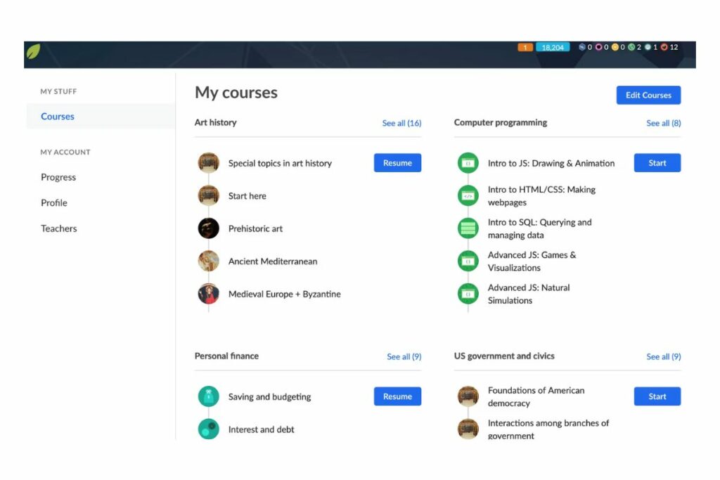 Khan Academy es ideal para estudiantes que desean reforzar conocimientos o aprender algo nuevo. Foto: www.capterra.co.