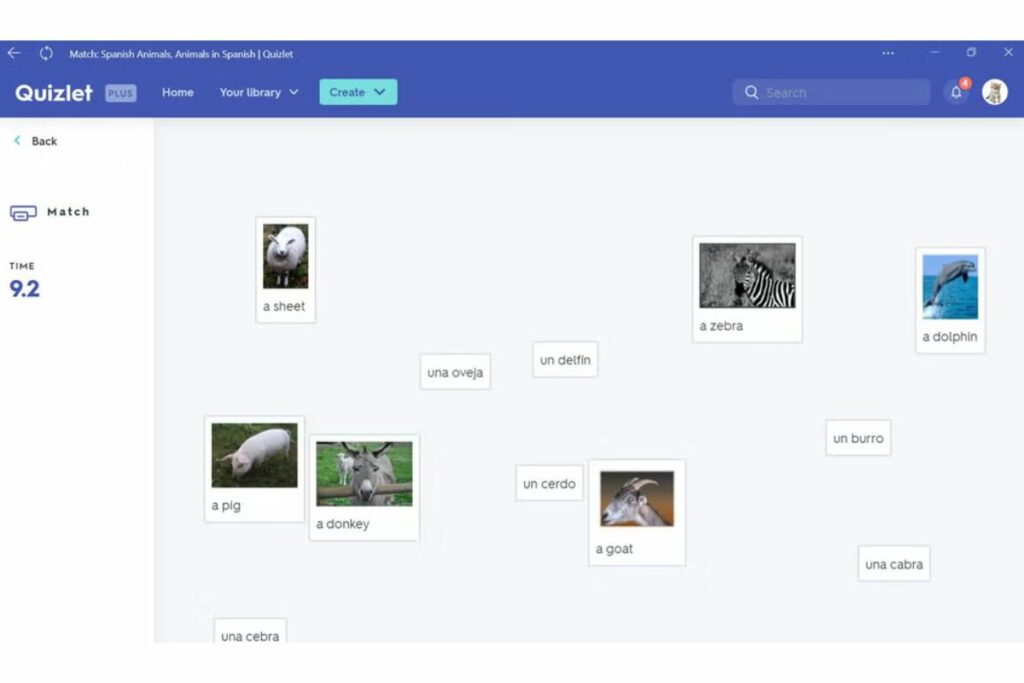 Quizlet permite crear y compartir tarjetas de memoria. Foto: Tomada de Internet.