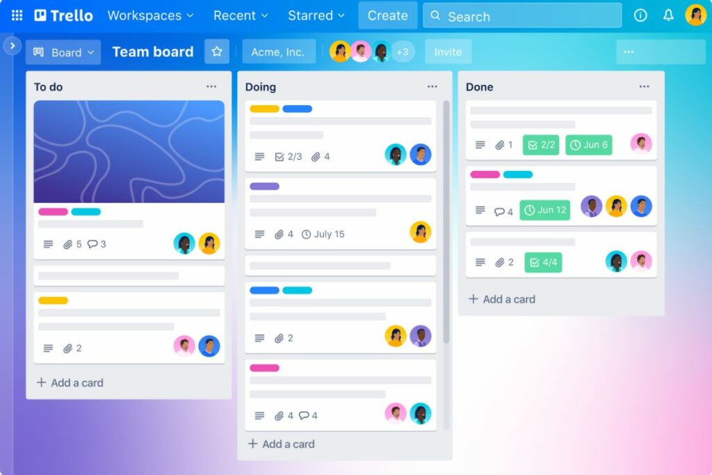 Trello ayuda a los estudiantes a organizar tareas y proyectos. Foto: trello.com.
