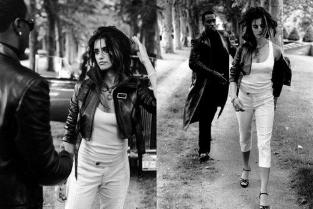 P. Diddy y Penélope Cruz modelan para una marca de ropa. Foto: Pinterest