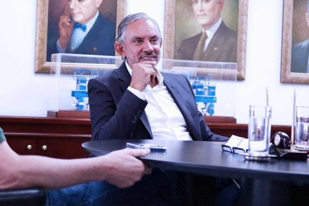 José Pileggi durante su periodo como presidente de Emelec.