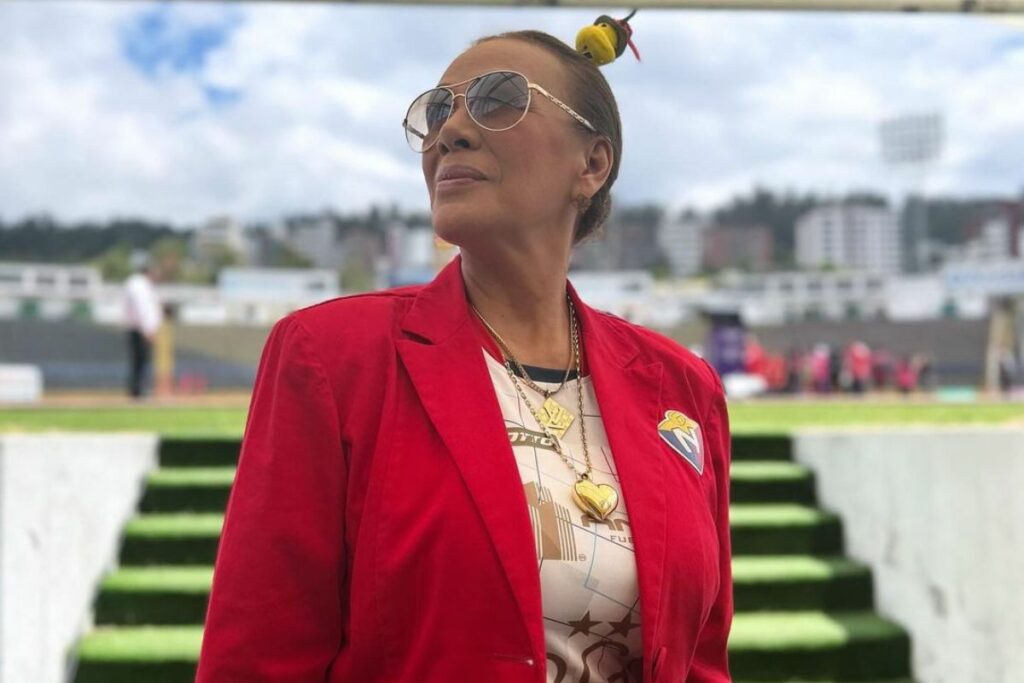 Lucía Vallecilla, expresidenta de El Nacional, durante un partido del club.