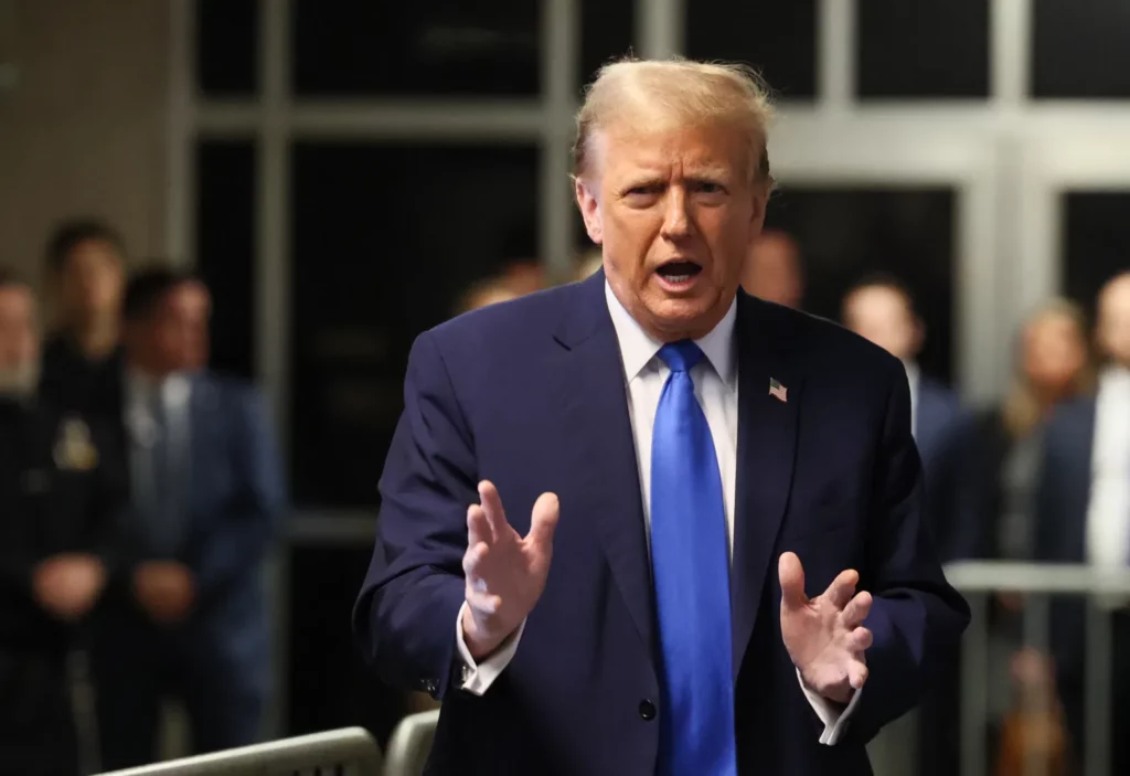 Donald Trump durante uno de sus discursos.
