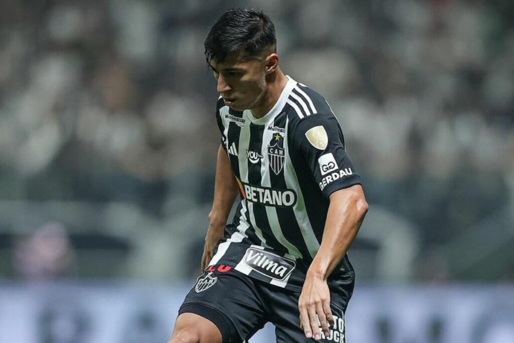 Alan Franco, con el Atlético Mineiro, en la Copa Libertadores.