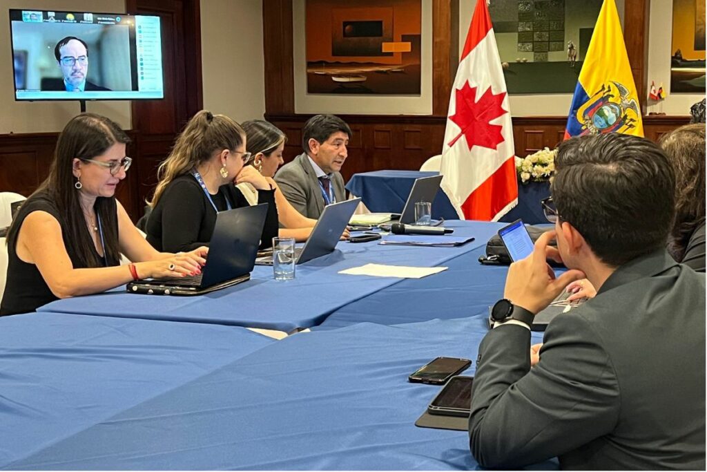 La cuarta ronde de negociaciones del TLC entre Ecuador y Canadá empezó este 21 de octubre de 2024. Foto: Cortesía