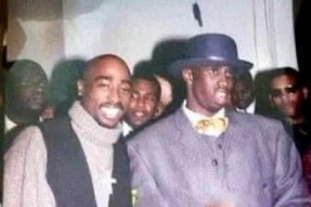 Tupac Shakur y P. Diddy juntos. Foto: X de @ElCopyMaster