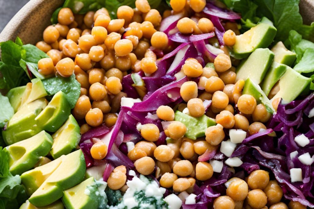 Nuestra ensalada arcoíris tiene todo lo que necesitas, colores vibrantes, ingredientes frescos y una mezcla deliciosa de sabores.