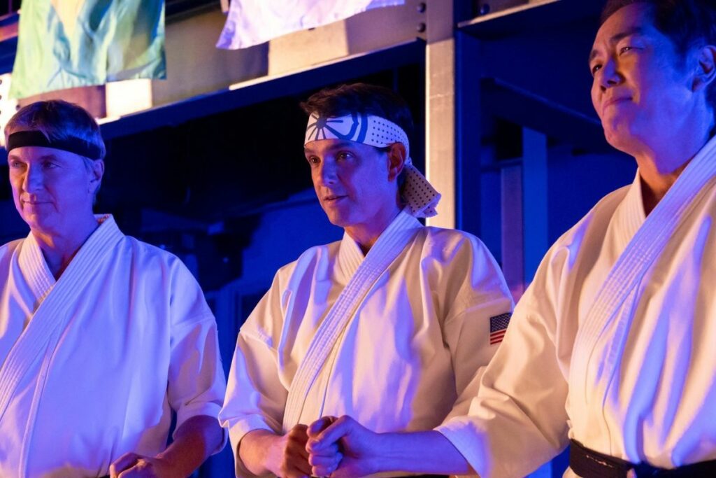 Cobra Kai y Miyagi-Do a dúo en el torneo Sekai Taikai. Foto: @netflixlat.