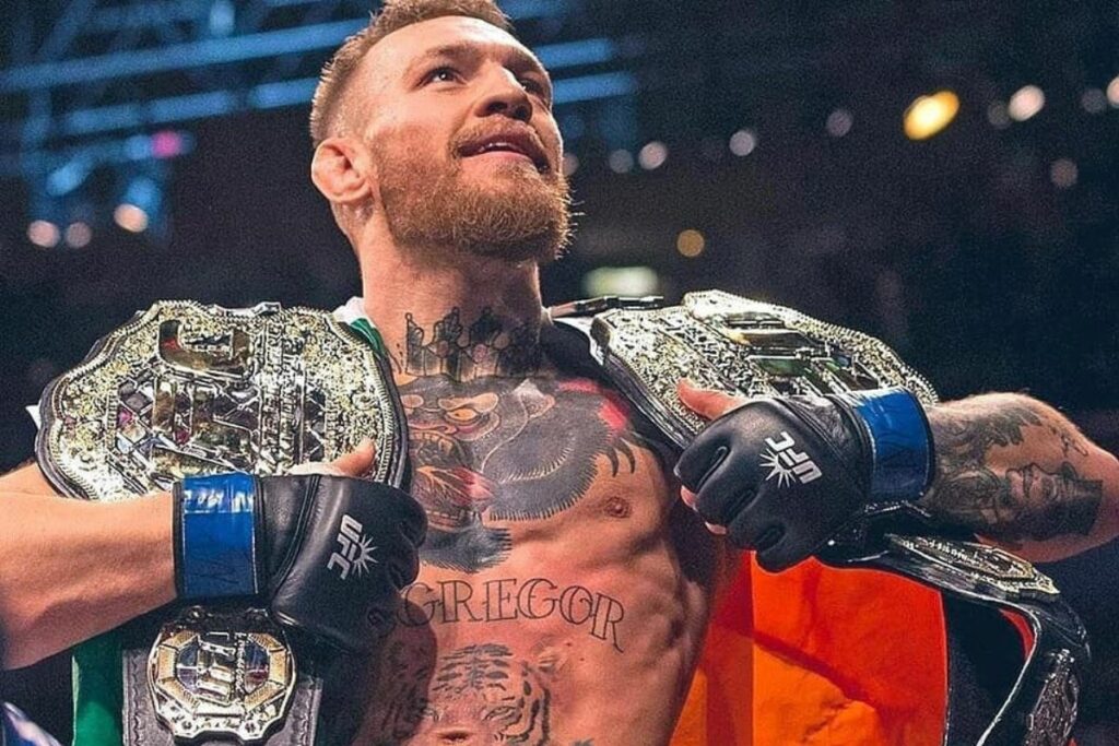 Conor McGregor, leyenda de las artes marciales mixtas, durante su etapa en la UFC.