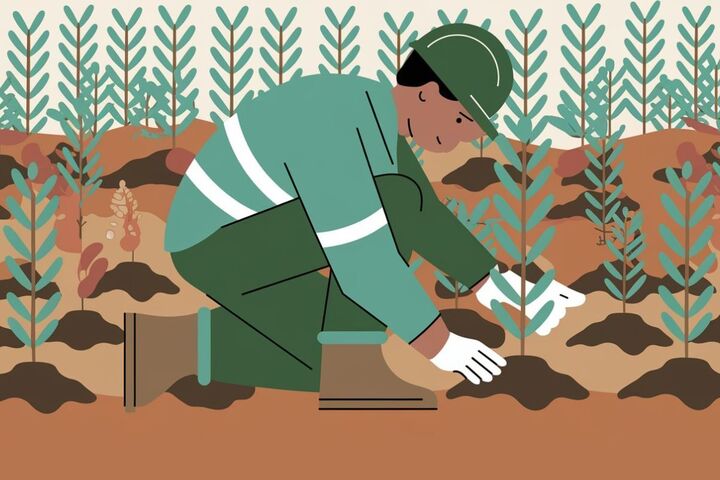 Imagen creada en Ideogram con el prompt: Empleo verde para salvar el planeta de la crisis climática.