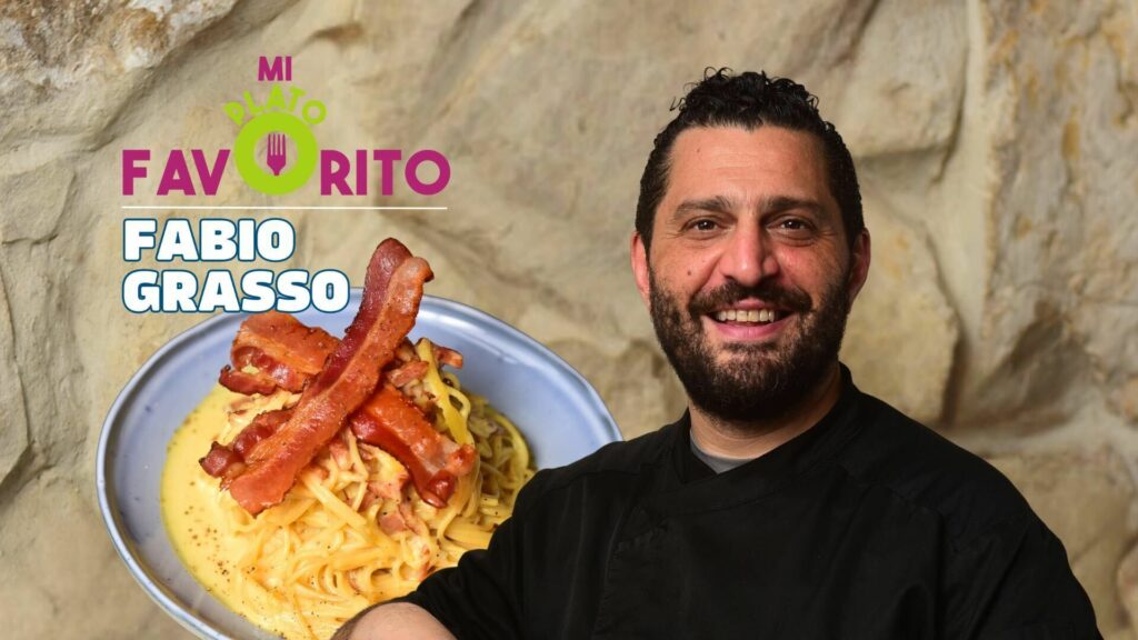 El chef italiano Fabio Grasso, con las manos en la masa, preparando un clásico de la cocina romana.