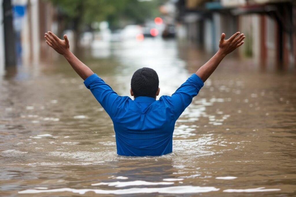 Las inundaciones en las ciudades es un efecto del cambio climático.