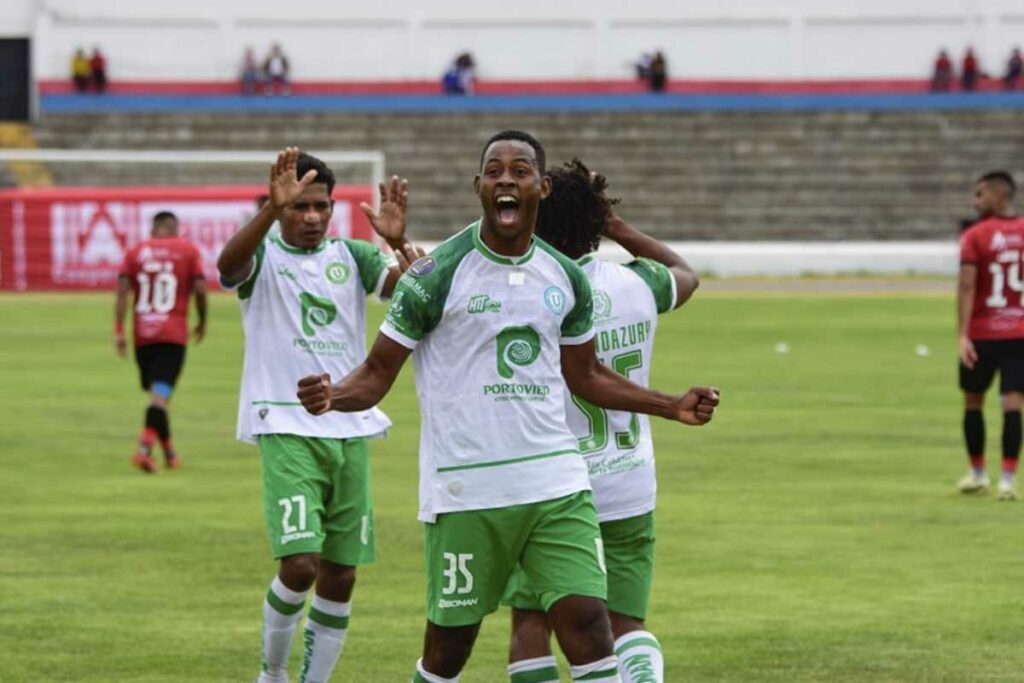 Cristhian Cuero, jugador de Liga de Portoviejo en el 2024.