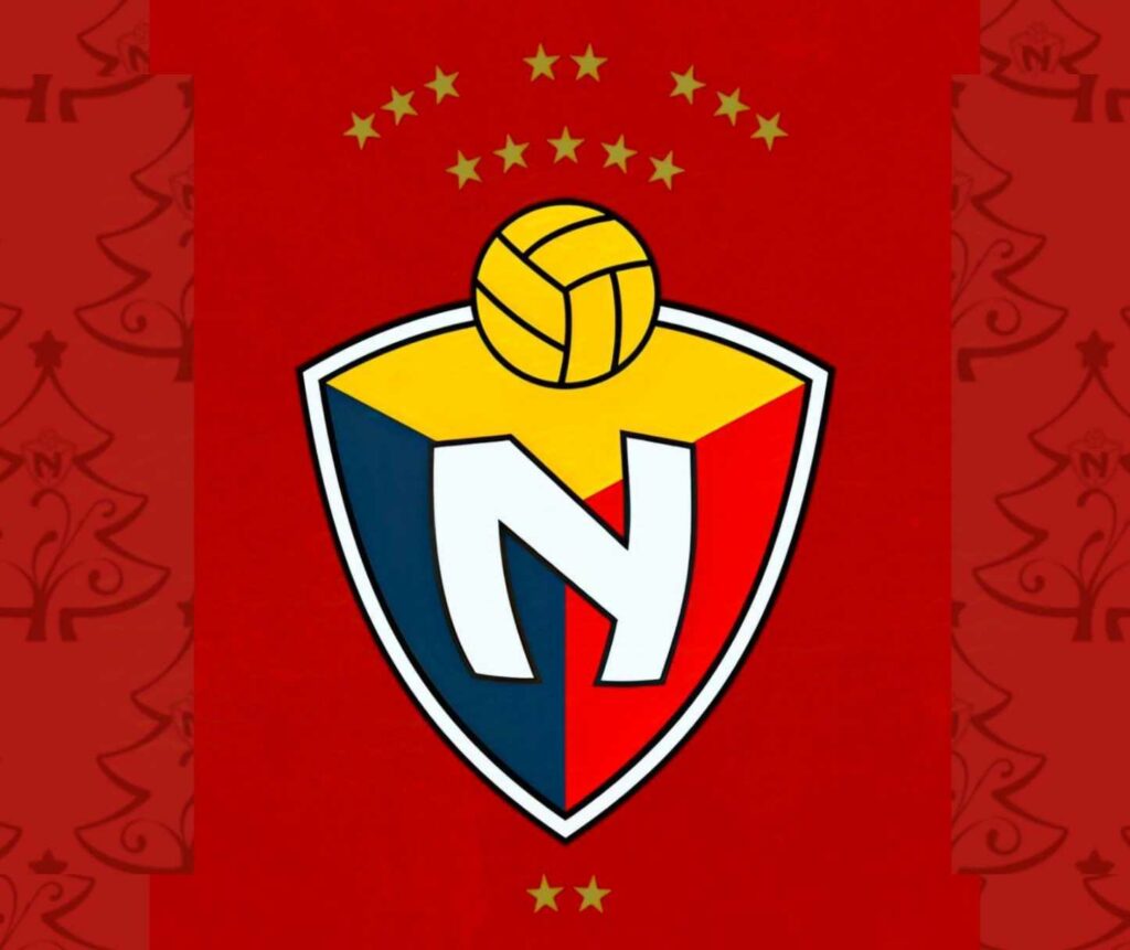 El escudo de El Nacional con sus dos nuevas estrellas en la parte inferior.