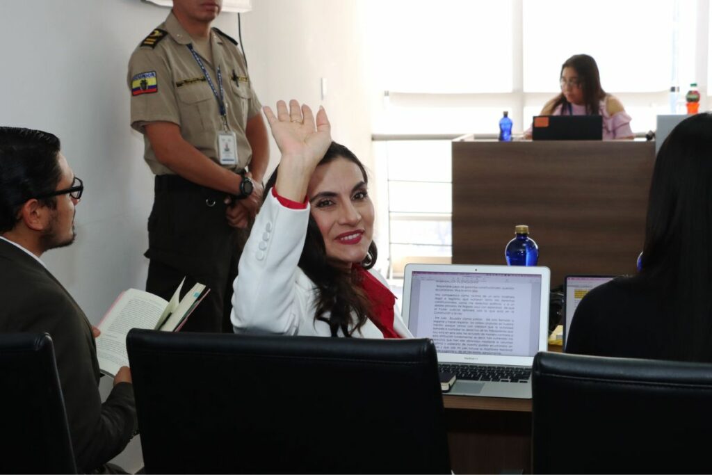Verónica Abad en su audiencia de acción de protección este miércoles 18 de diciembre de 2024.
