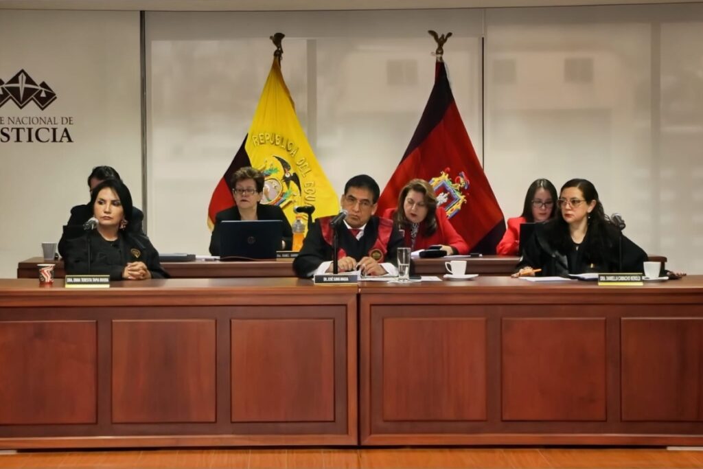 Sesión extraordinaria de los jueces de la Corte Nacional de Justicia.