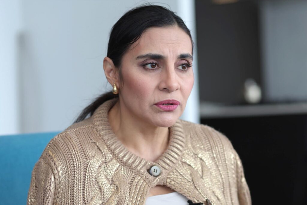 La vicepresidenta suspendida de Ecuador, Verónica Abad, habla durante una entrevista con EFE el pasado jueves en Quito.