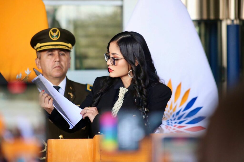 Viviana Veloz en una rueda de prensa este 4 de diciembre de 2024.