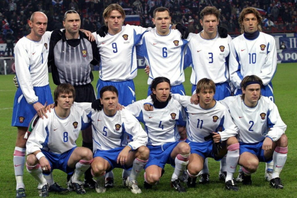 Foto referencial de la Selección de Rusia que disputó la Eurocopa 2004 donde jugó Alexéi Bugáyev.